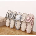 thumbnail image 3 of Pantuflas de lino a rayas suaves para el hogar Volume Four Seasons, pantuflas de lino y algodón para hombre y mujer, 3 of 6