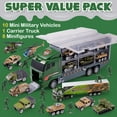 SYNCFUN 19 in 1 Die-cast Army Toy Truck, Mini Military Vehicles, Toys ...