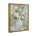 thumbnail image 3 of Stupell Industries Gather White Floral Bouquet Graphic Art Metallic Gold Floating Framed Canvas Print Wall Art, Design by Carol Robinson, 3 of 8