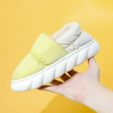 

Kayannuo House Slippers for Women Winter Clearance Casual Autumn And Winter Round Head Thick Bottom Cute Home Indoor Warm Set-up Cotton Shoes