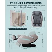 4D Massage Chair Full Body, Zero Gravity Massage Chairs with SL Track Electric Leg Extension Thai Strecth,11 Massage Technique, 40 Airbags Shiatsu Massage, APP Control