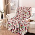thumbnail image 2 of Beige Christmas Santa and Gift Pattern Round Blanket,Comfortable Soft Flannel Throw Blanket,All Season,Warm Lightweight Blankets for Sofa Bed Couch Living Room Chair 60"x60", 2 of 5