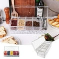 DUAONETS Ice Chilled Condiment Caddy with 5 Containers(2.5 Cup) Serving ...