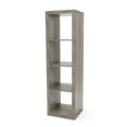 Better Homes & Gardens 4Cube Vertical Storage Organizer, Rustic Gray