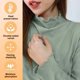 thumbnail image 3 of 1 pieza de camisa baja con medio cuello alto - verde - talla única (80-140 libras), 3 of 7