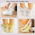 thumbnail image 6 of Toddler Girl Socks Toddler Ruffle Sock Girls 2t-3t Baby Infant Dress Lace White Frilly Ruffle Socks for Girls, 6 of 7