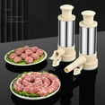thumbnail image 2 of Hyasfey Sausage Stuffer Stainless Steel Manual Sausage Maker Machine Easy to Clean Meat Stuffer Filler with Comfortable Grip, 2 of 8