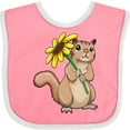 thumbnail image 3 of Inktastic Cute Chipmunk with Sunflower Boys or Girls Baby Bib, 3 of 4