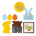 thumbnail image 4 of Abbracc 8Pcs Cute Easter Bunny Egg Kit Rabbit Ornament DIY Gifts Welcome Signs Accessory A, 4 of 9