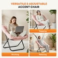 thumbnail image 7 of EDX Comfy Chair for Adults, Soft Faux Fur Folding Lounge for Bedroom Living Room Dorm Rooms Flexible Reading Chair, Pink, 7 of 7