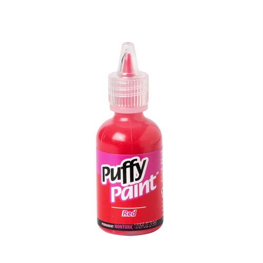 (3 pack) Puffy 3D Puff Paint, Fabric and Multi-Surface, True Red, 1 fl oz Liquid Puff