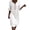 White, variant on fheaev Women's Midi Dress Short Sleeve V Neck Button Down Loose with Pockets for Casual Navy M