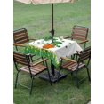 thumbnail image 3 of St. Patrick's Day Outdoor Tablecloth - 60x60 Inch Square Dining Table Cover, Lucky Shamrock Gnomes Flowers Leaves Green Waterproof Outdoor Table Cloth with Umbrella Hole & Zipper for Picnic/Patio, 3 of 7