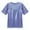 Blue, variant on Women's Shimmery Metallic Short Sleeve Holographic Blouse Party Dancewear