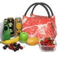 thumbnail image 3 of Disketp Beef Steaks Bolsa Térmica Estampada, Bolsa Térmica Aislante para Almuerzo, Playa y Campamento, 3 of 6