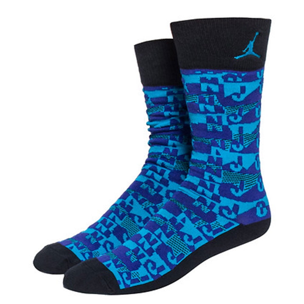 Jordan Air Sneaker Men's Socks BlackBlue Lagoon 631714024