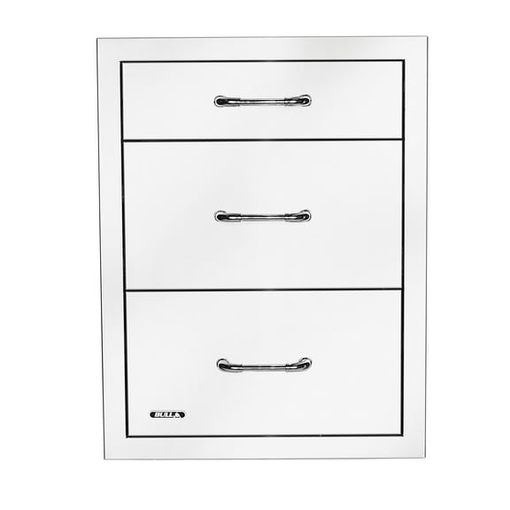 Stainless Steel Triple Drawer System