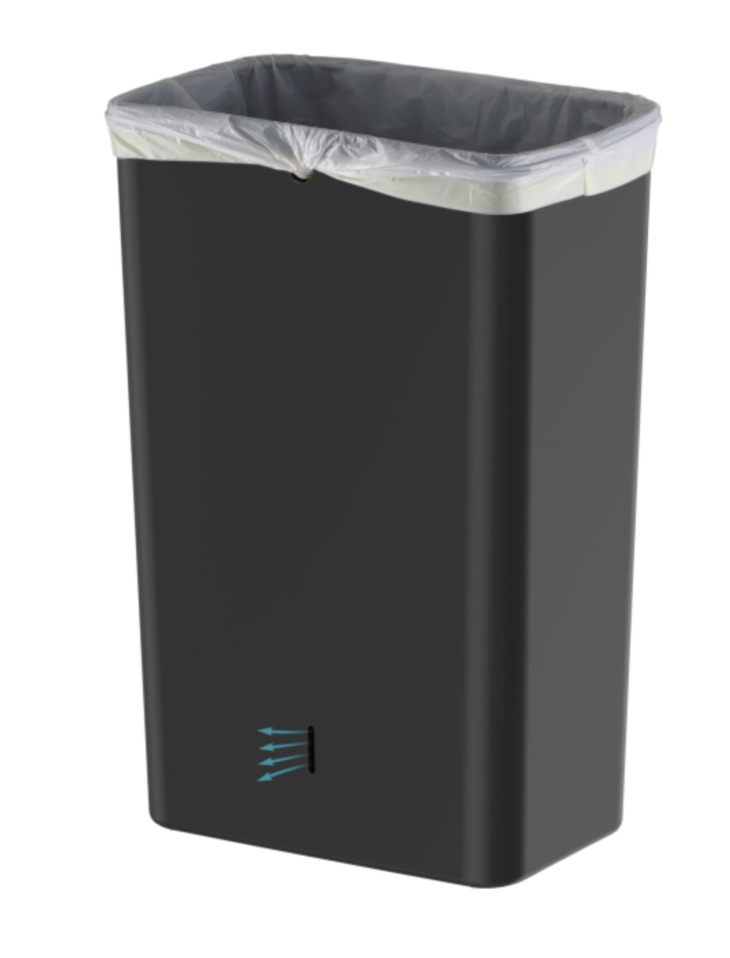 Mainstays Kitchen Automatic Trash Can, 13.2 Gallon Plastic Motion Sensor Garbage Bin, Black