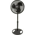 thumbnail image 1 of Lasko 16 Inch Oscillating 3 Speed Adjustable Pedestal Stand Fan Black (2 Pack), 1 of 5