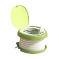 thumbnail image 2 of Asiento de inodoro plegable para entrenamiento de bebé, orinal reutilizable, fácil de limpiar, plegable, portátil, para viaje, para interior de coche Verde, 2 of 8