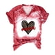 thumbnail image 5 of Fiudx Ofertas Flash Del Día Solo En Línea Top de Manga Corta con Estampado Degradado para Mujer, Top Sexy de Verano con Cuello En V y Estampado Regular para El Día Del Mes, 5 of 6