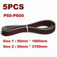thumbnail image 2 of 5pcs 50 * 1800mm 50 * 2100mm A / O Cinturones de lijado abrasivo P60-600 Accesorios for molinillo de pulido fino, 2 of 6