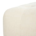 thumbnail image 5 of Christopher Knight Home 31.50" Square Tufted Ottoman Bench, Upholstered Linen Fabric, Beige, 5 of 10