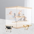 thumbnail image 2 of YIYIBYUS Solid Wood 4-Tier Clear Display Case PS Display Storage Box Lightweight Countertop Display Box for Places Where Figurines and Collectibles Are Displayed 11.81*9.45*10.24in, 2 of 19