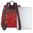 thumbnail image 3 of Easygdp Red Paisley Floral Mochila de Cuero para Mujeres, Bolso de Hombro, Bolsos de Mano de Moda para Trabajo y Viajes, 3 of 4