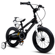 Royalbaby Freestyle 18 In Black Kids Bike Boys and Girls Bike with Kickstand and Water Bottle