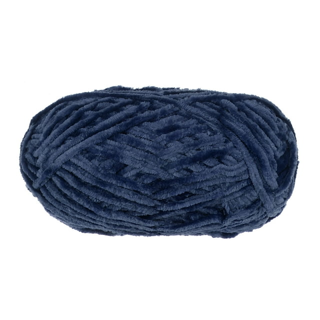 Unique Bargains Fil de Velours Super Volumineux en Polyester Bleu Foncé, 87 Yards