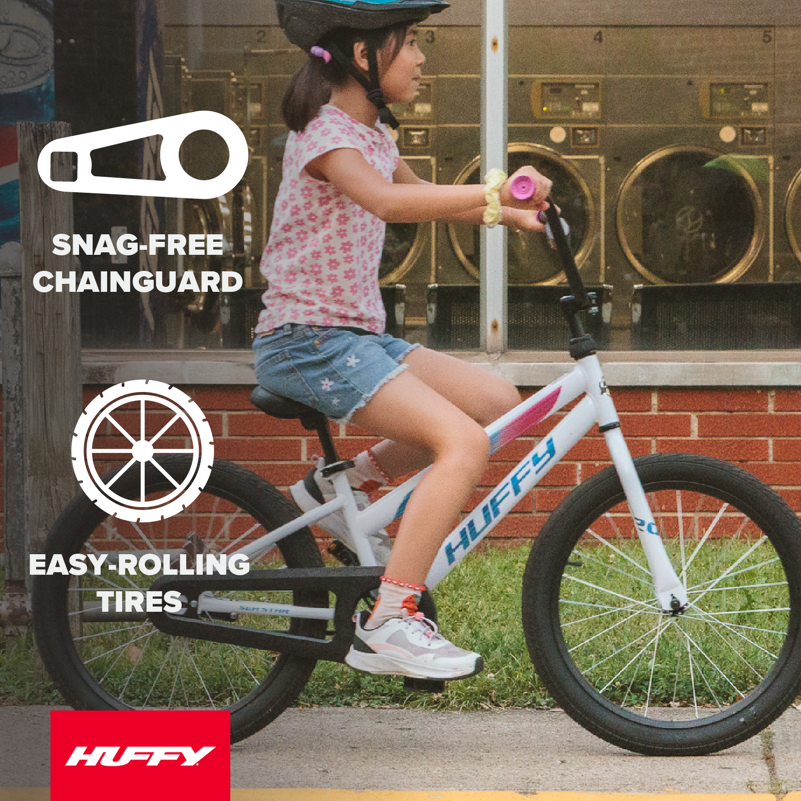Huffy Sea Star 20" Girls' Bike, White photo 3