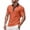 Orange, variant on CAIVO Polo Shirts For Men Shirts Short Sleeve Zipper Down Collar Gradient Dressy Casual Business Work Summer Lapel Classic Fit Golf Tops Stretchy , S