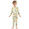 thumbnail image 6 of FORMRS Long Sleeve Top and Pants Pajama Set for Niños 2-Piece Sleepwear, Sizes 18M-8Y, Birds with Strawberries, 6 of 6