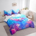 thumbnail image 3 of Homewish Cute Axolotl 7-Piece Twin Bedding Sets,Watercolor Sea Coral Bedding Comforter Set,Pink Blue Sheet Sets For Girls,Ultra Soft Home Decor Reversible, 3 of 8