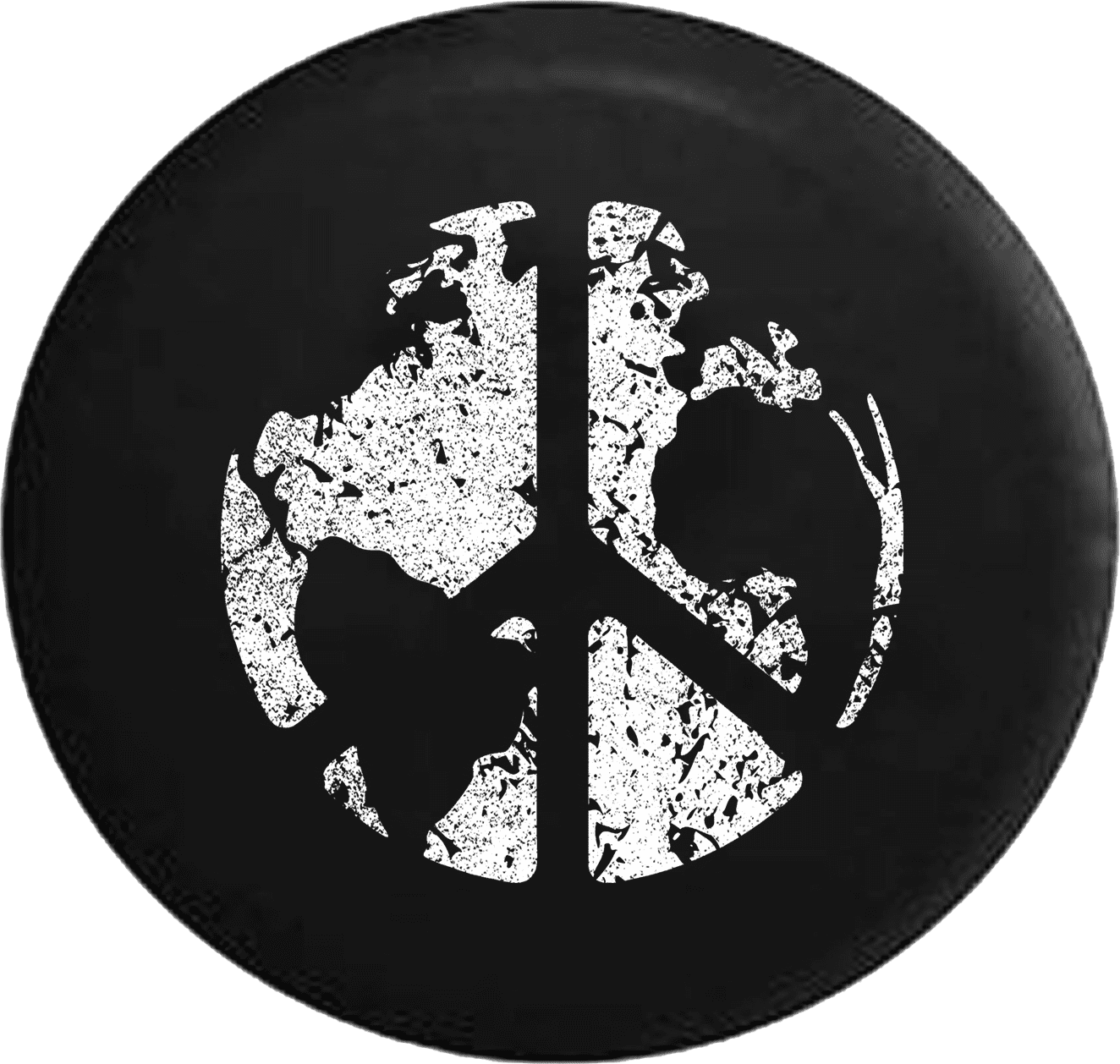 Spare Tire Cover Peace Sign Waterproof Dust-Proof Universal Wheel Tire - 1