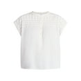 thumbnail image 5 of Time and Tru Women's Pintuck Blouse with Short Sleeves, Sizes XS-XXXL, 5 of 5