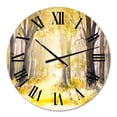 thumbnail image 2 of Designart 'Bright Sunshine Through The Forest Trees I' Traditional Wall Clock, 2 of 5