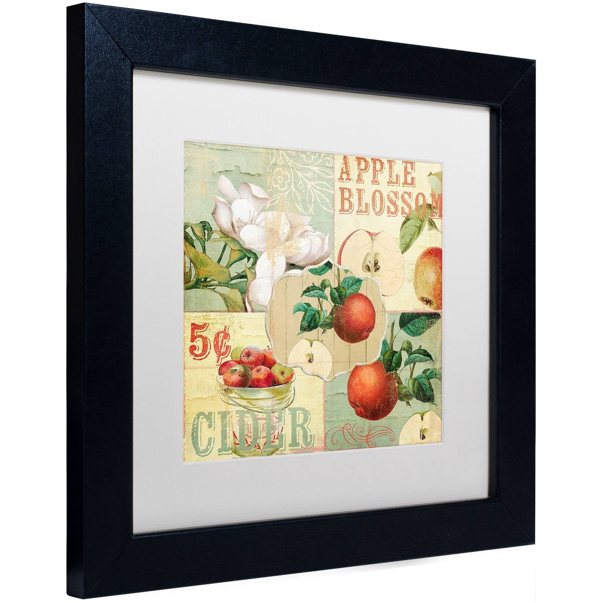 Trademark Fine Art "Apple Blossoms I" Canvas Art by Color Bakery White Matte, Black Frame