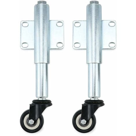 Juego de ruedas de ruleta para puertas, muebles y carros pesados (capacidad de carga de 50 mm, 60 kg por rueda)