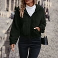 thumbnail image 2 of Women's Lightweight Oversized Coat Crewneck Cute Fall Sweaters For Crewneck Sweatshirt Plain Long Sleeve Blouses Business Warm Windbreaker Long Coat, 2 of 5