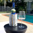 thumbnail image 4 of French KOKO Marble Stone Single Wine Chiller Bucket Champagne Chiller Bucket Gold Accent Marble Utensil Holder Wine Cooler Beverage Bottle Holder Bar Cart Accessories Gift Kitchen Decor Chillers White, 4 of 5