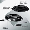 thumbnail image 5 of Logitech G502 X Lightspeed Wireless Gaming Mouse - LIGHTFORCE Hybrid Optical-Mechanical switches, Hero 25K Gaming Sensor, Compatible with PC - macOS/Windows - Black, 5 of 5
