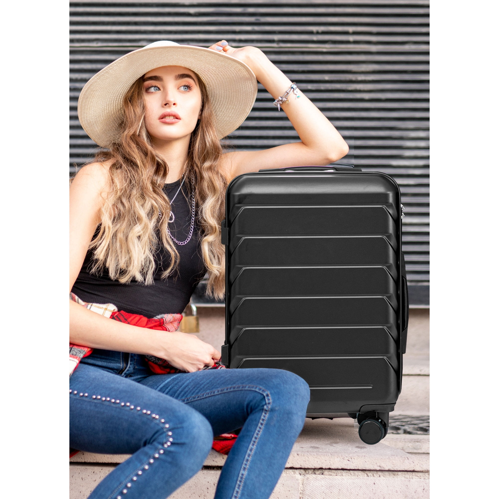Luggage Sets 3 Piece(20/24/28), Expandable Carry On Suitcase with