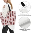 thumbnail image 3 of Balery Red Lobster With Claws Bolsa Tote Estilo Estético con Cremalleras, Bolsa de Hombro, Bolsa de Compras Grande y Plegable, 3 of 8