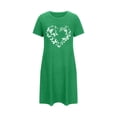 thumbnail image 4 of Camisón corto de mujer, vestido de largo medio con estampado de moda, camisón corto extragrande de mujer, camisón de manga corta con estampado de pecho a la moda, camisón de mujer, 4 of 6