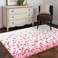 thumbnail image 3 of Area Rug for Living Room, Pink Valentine's Day Non-Slip Indoor Large Carpet for Bedroom/Dining Room, Love Heart Washable Low-Profile Rectangle Floor Mat Runner Rugs - 2.7 x 5 Ft, 3 of 8
