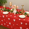 thumbnail image 3 of Valentine's Day Tablecloth Rectangle 60 x 84 Inch,Waterproof Spill Proof Wrinkle Resistant Table Cover for Anniversary Wedding Party Holiday Kitchen Dining Room Decoration, 3 of 6