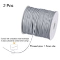 thumbnail image 3 of Unique Bargains 2 Packs Beading Thread Bracelet Weave Bead Craft Cord 1.5mm 158M/Roll (172-Yards) Decorative String, Silver Tone, 3 of 7