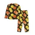 thumbnail image 2 of Goofa Orange Lemon Printed Women’s 2 Piece Pajama Set Super,Pajamas Women's Long Sleeve Sleepwear Soft Button Down Loungewear Pjs Lounge Set Nightwear-Large, 2 of 9
